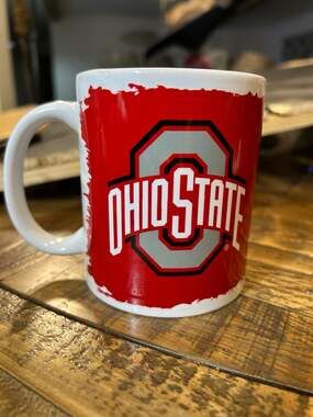 Ohio State Buckeyes Ceramic Coffee Mug with 'Go Bucks' and 'Ohio State' Logo